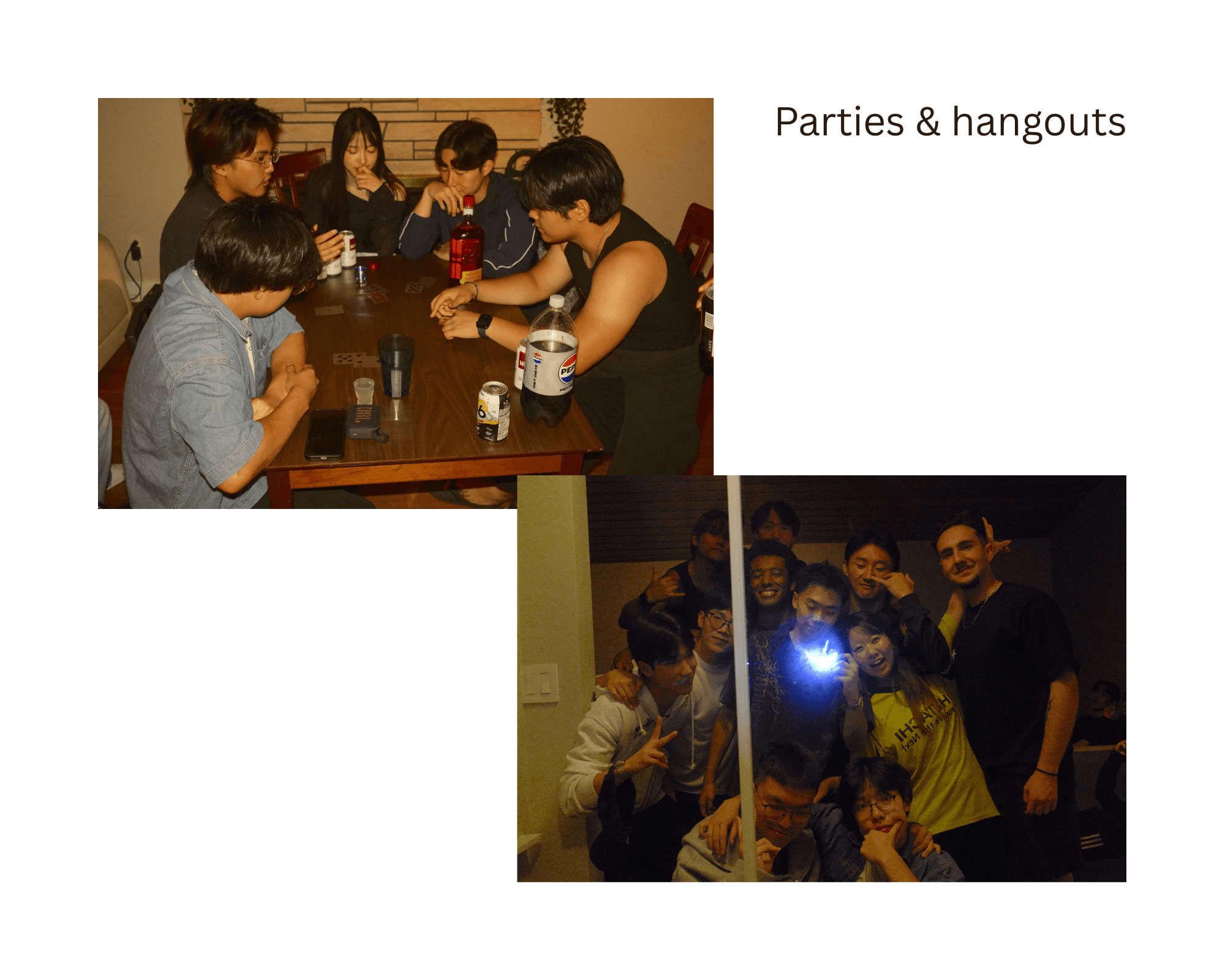 Friends gathered around a wooden table playing cards